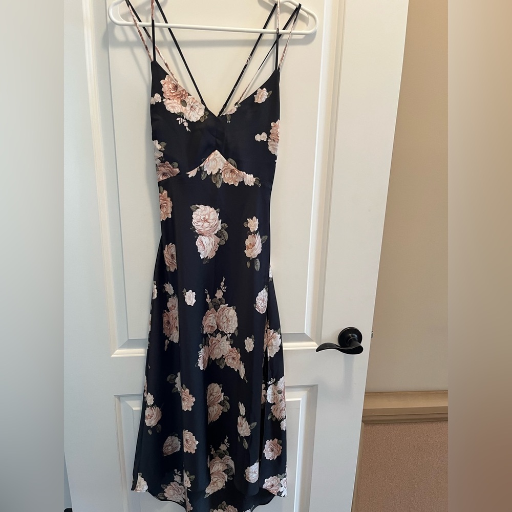 Abercrombie silk sexy Floral Midi Dress